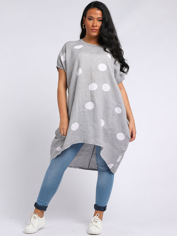 Polka Dot Oversized Midi Slouchy Dress