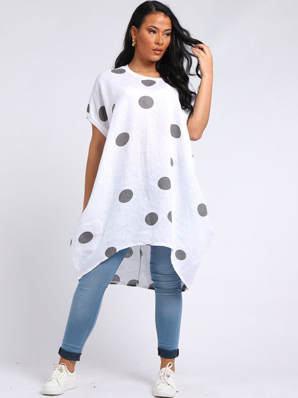 Polka Dot Oversized Midi Slouchy Dress