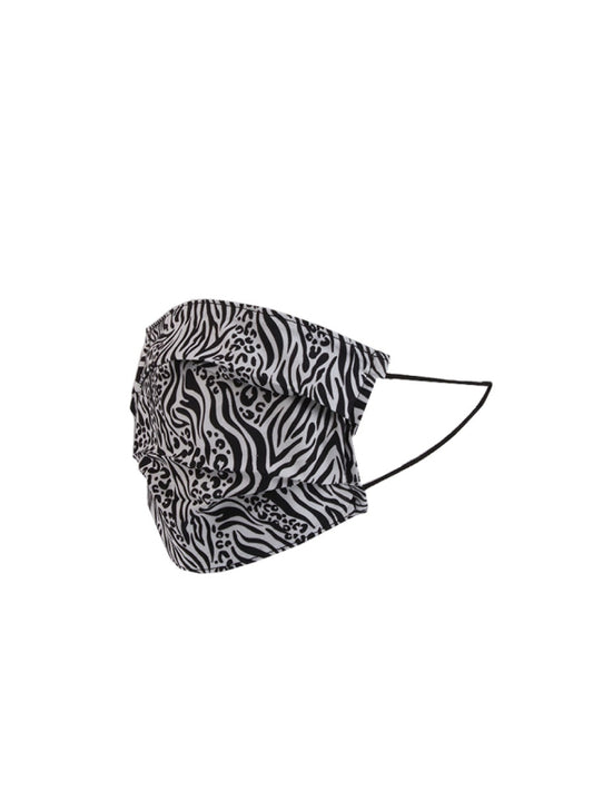 Italian Made Zebra Print Washable Cotton Face Mask (PACK OF 5)