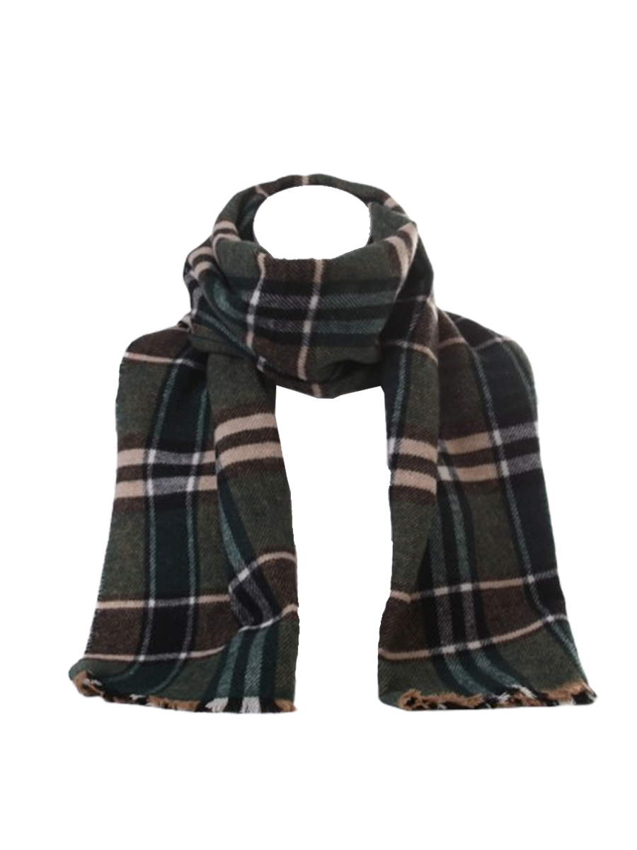 Ladies Multicolored Plaid Print Woolen Scarf
