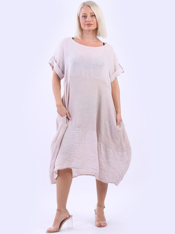 Vintage Wash Solid Linen Slouch Dress