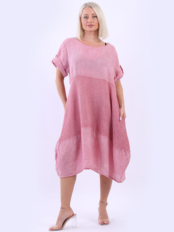 Vintage Wash Solid Linen Slouch Dress