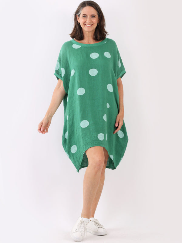 Polka Dot Oversized Midi Slouchy Dress