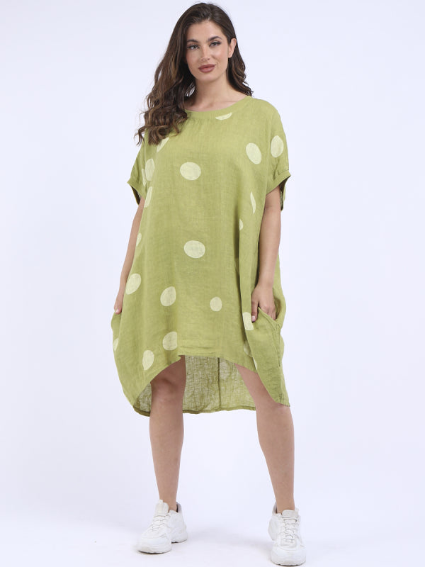 Polka Dot Oversized Midi Slouchy Dress