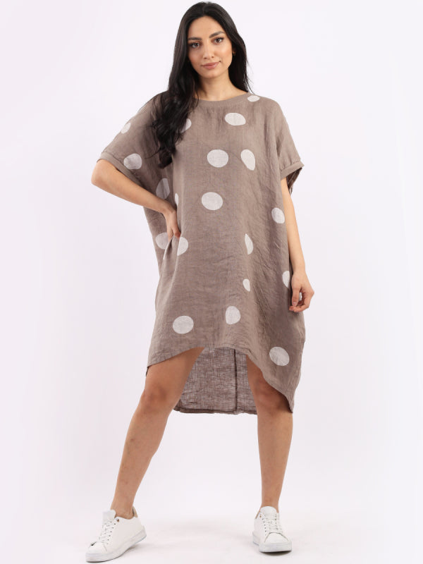 Polka Dot Oversized Midi Slouchy Dress