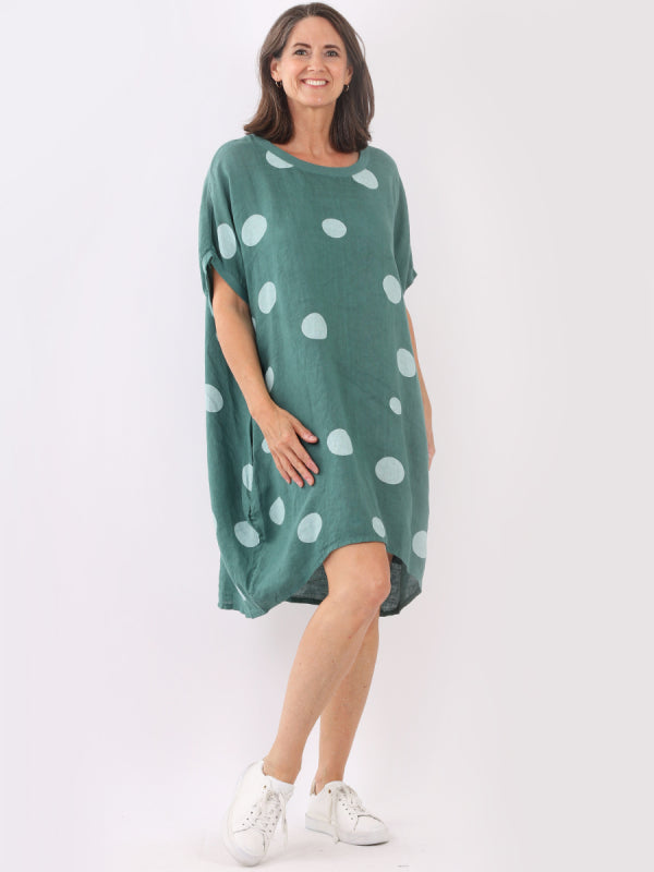 Polka Dot Oversized Midi Slouchy Dress