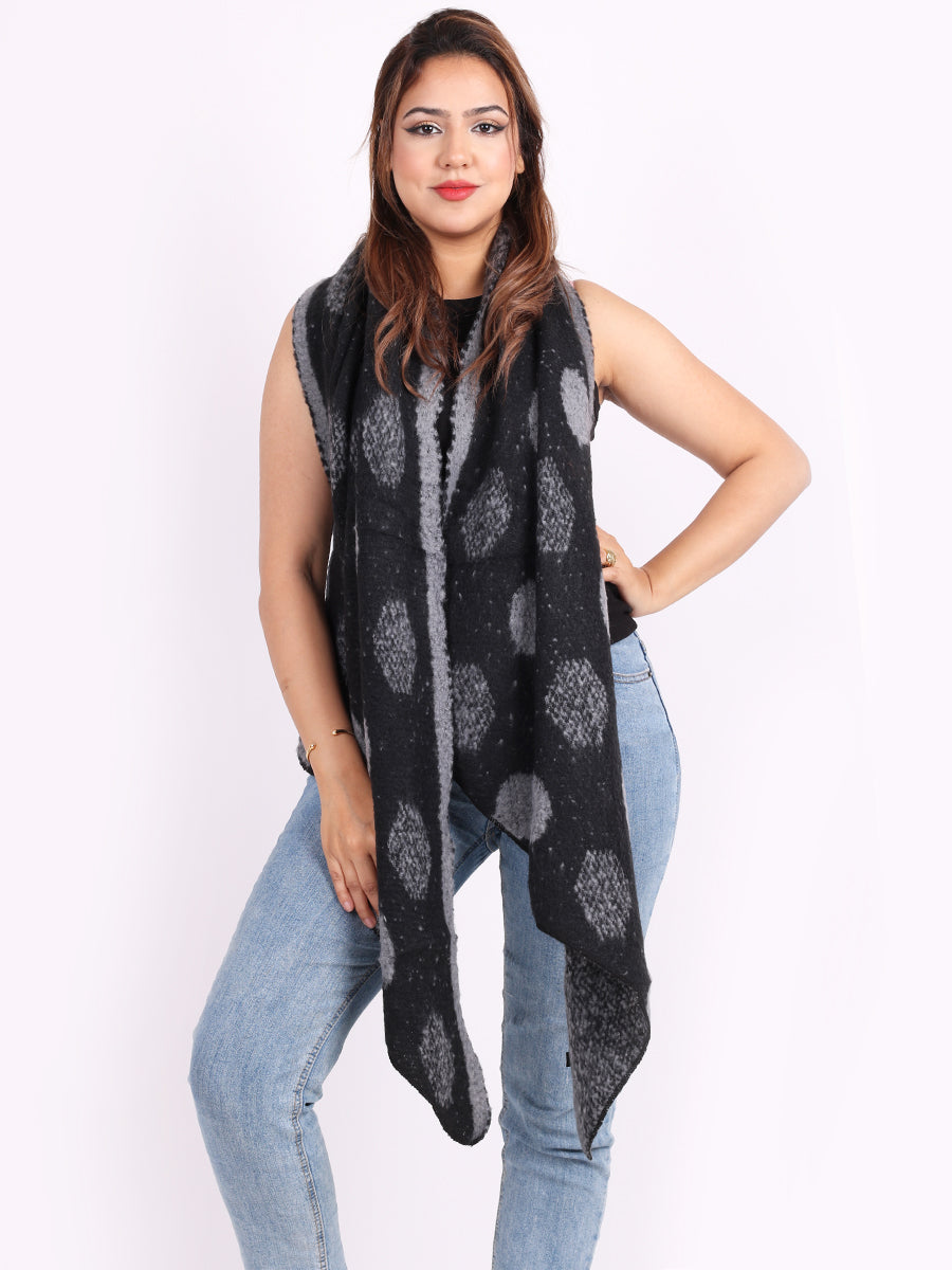 Polka Dots Warm Woolen Ladies Scarf