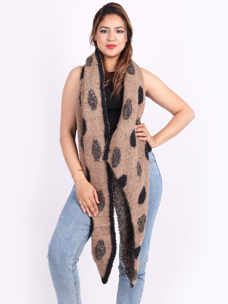Polka Dots Warm Woolen Ladies Scarf
