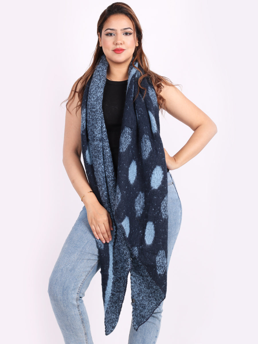 Polka Dots Warm Woolen Ladies Scarf
