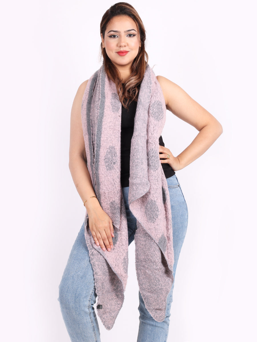 Polka Dots Warm Woolen Ladies Scarf