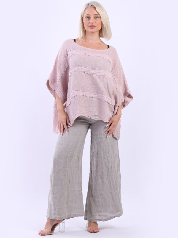 Plain Batwing Vintage Wash Patches Crop Top