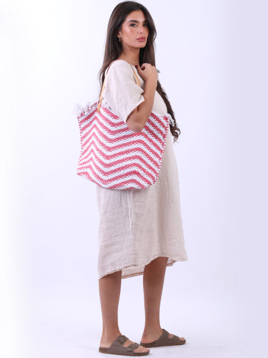 Wavy Pattern Ladies Canvas Bag