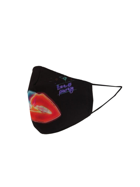 Made In Italy Let's Party Print Reusable Cotton Face Mask (PACK OF 5)