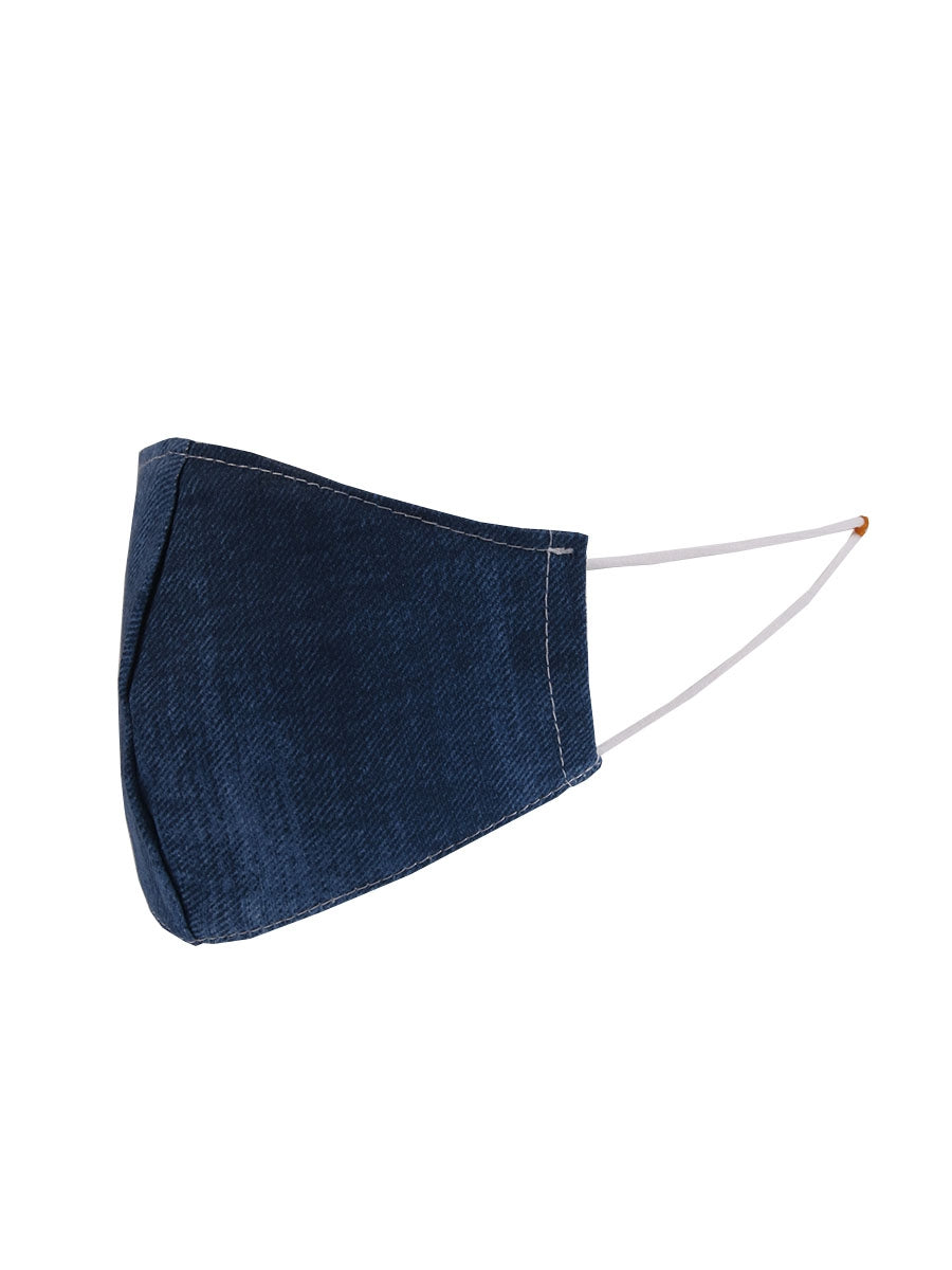 Plain Denim Cotton Face Mask (PACK OF 5)