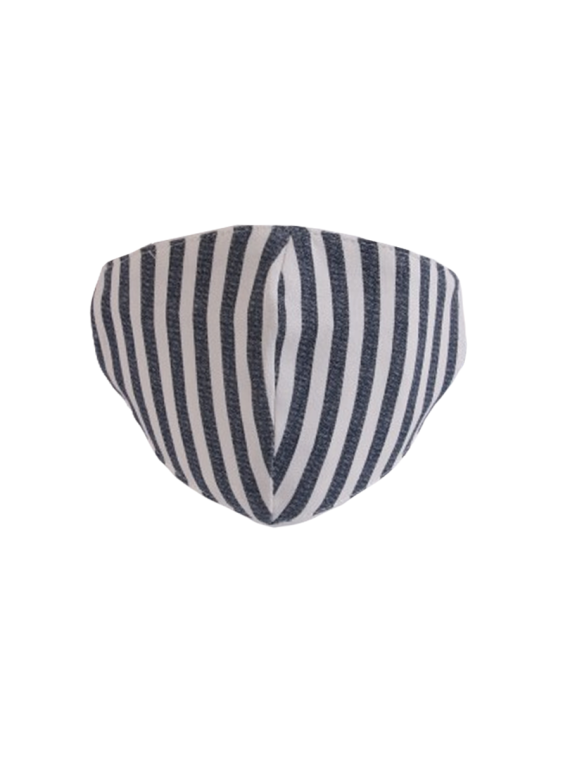 Cotton Stripe Print 2 Layered Face Mask (PACK OF 5)